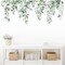 Green Leaves Wall Decor Hanging Vine Flower Wall Stickers Floral Wall Decals Plant Wall Art Spring Home Decorations for Living Room TV Background Nursery Girls Bedroom Office Classroom 16.14 x 1.96 x 1.96 inches